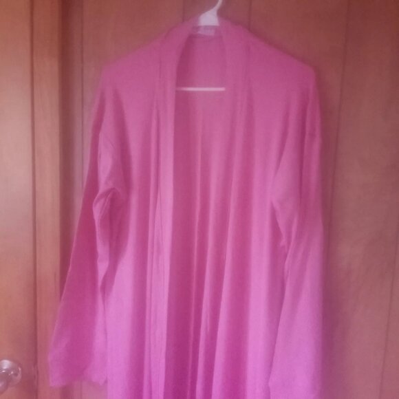 Discount Divas  Plus Size Pink Belted Bathrobe Housecoat Size 1X - Picture 3 of 4